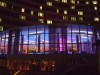 COLUMNS AT NIGHT FROM OUTSIDE